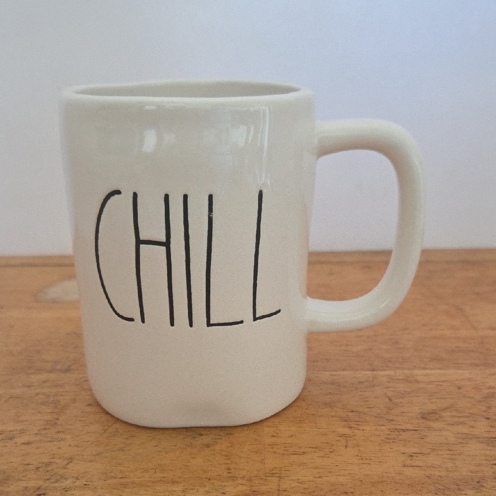 Rae Dunn Cream 'CHILL' Mug